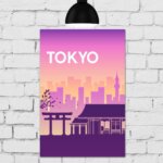 Placa Decorativa MDF Cidades Viagem Tokio 20x30cm