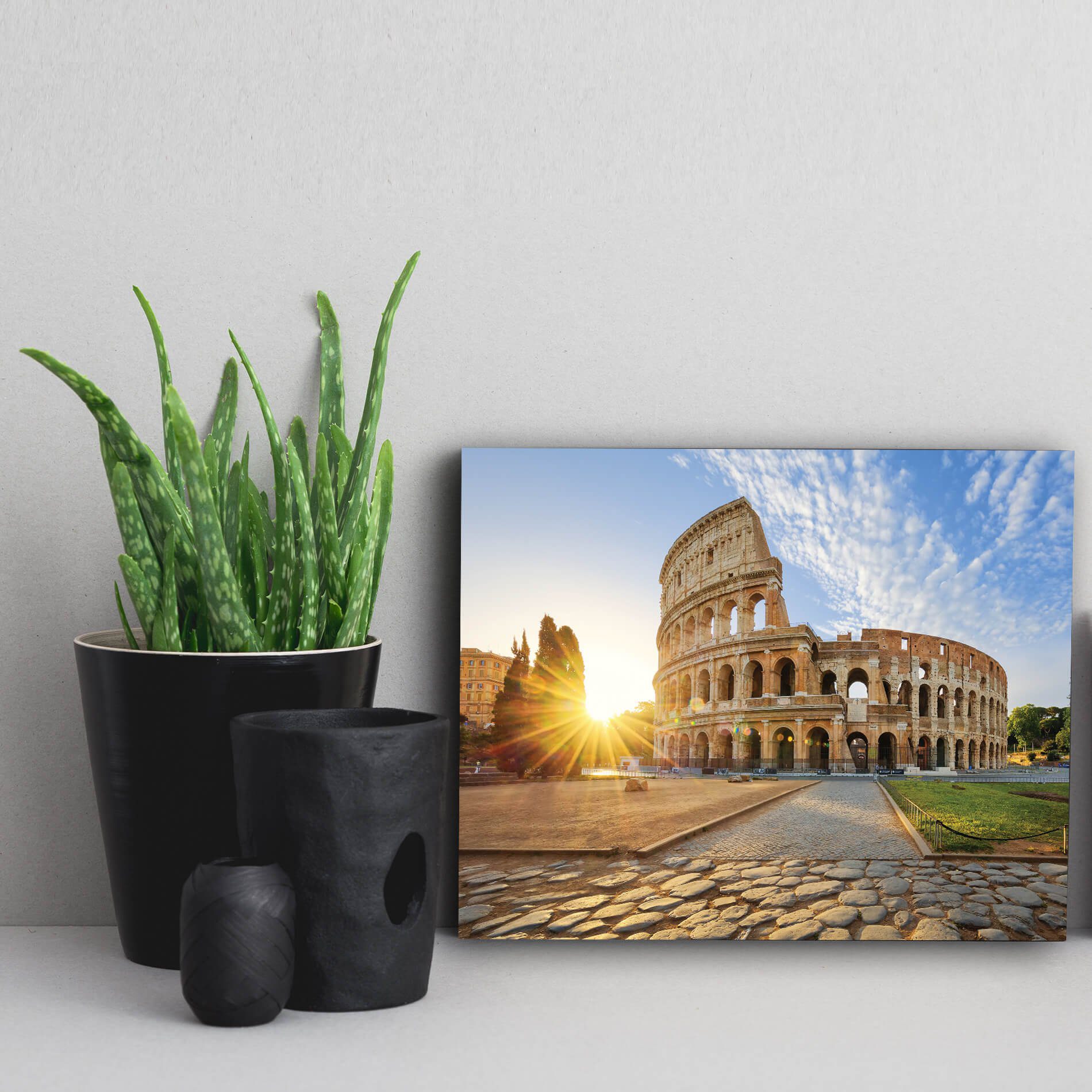 Placa Decorativa MDF Itália Coliseum Viagem