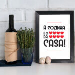 Quadro Cozinha Coração da Casa 22x32cm Moldura Preta