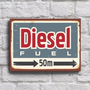 Placa Decorativa Vintage Carros Posto Diesel