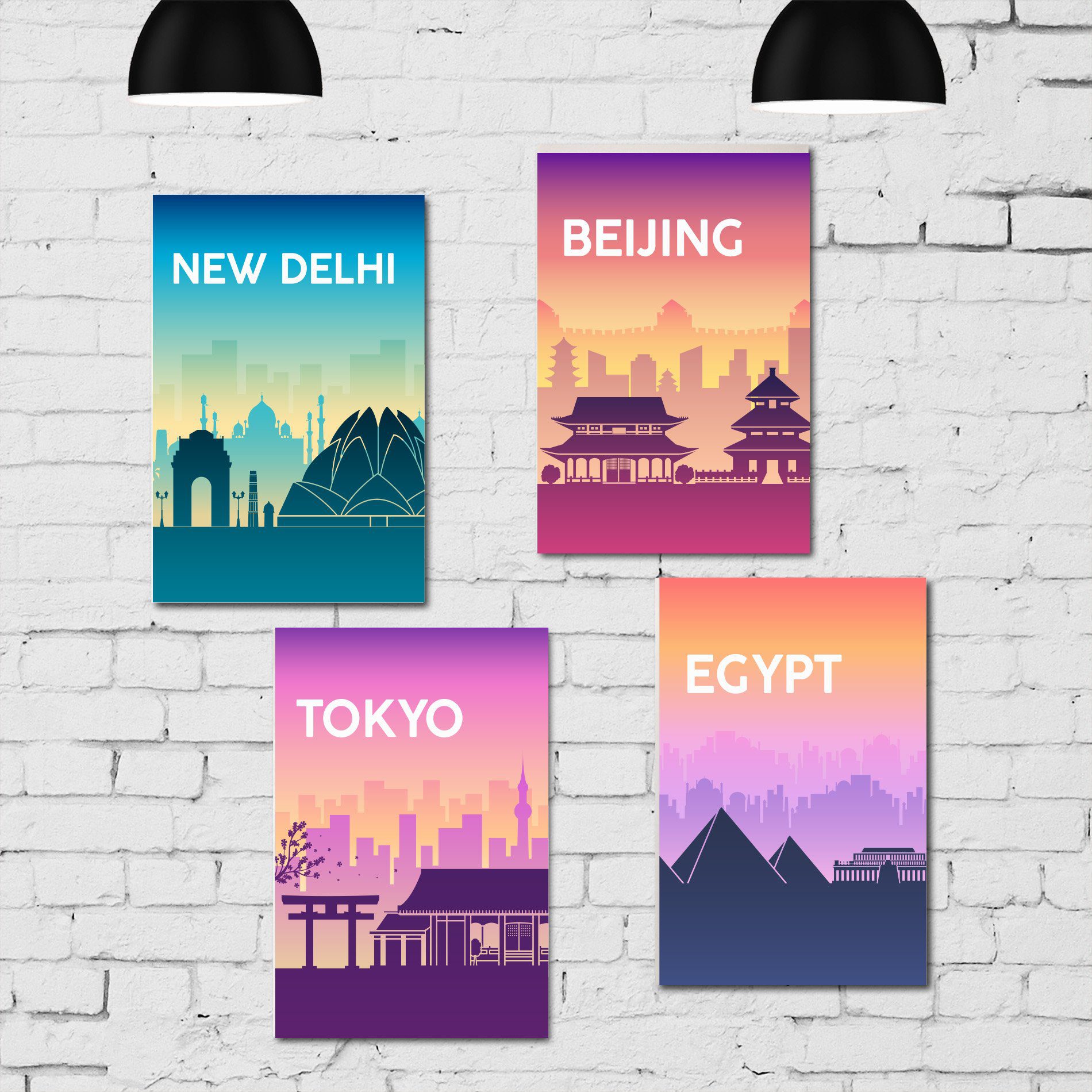 Kit Placa Decorativa MDF Capitais