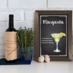 Quadro Bebida Margarita 33x43cm Moldura Marrom