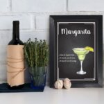 Quadro Bebida Margarita 33x43cm Moldura Preta