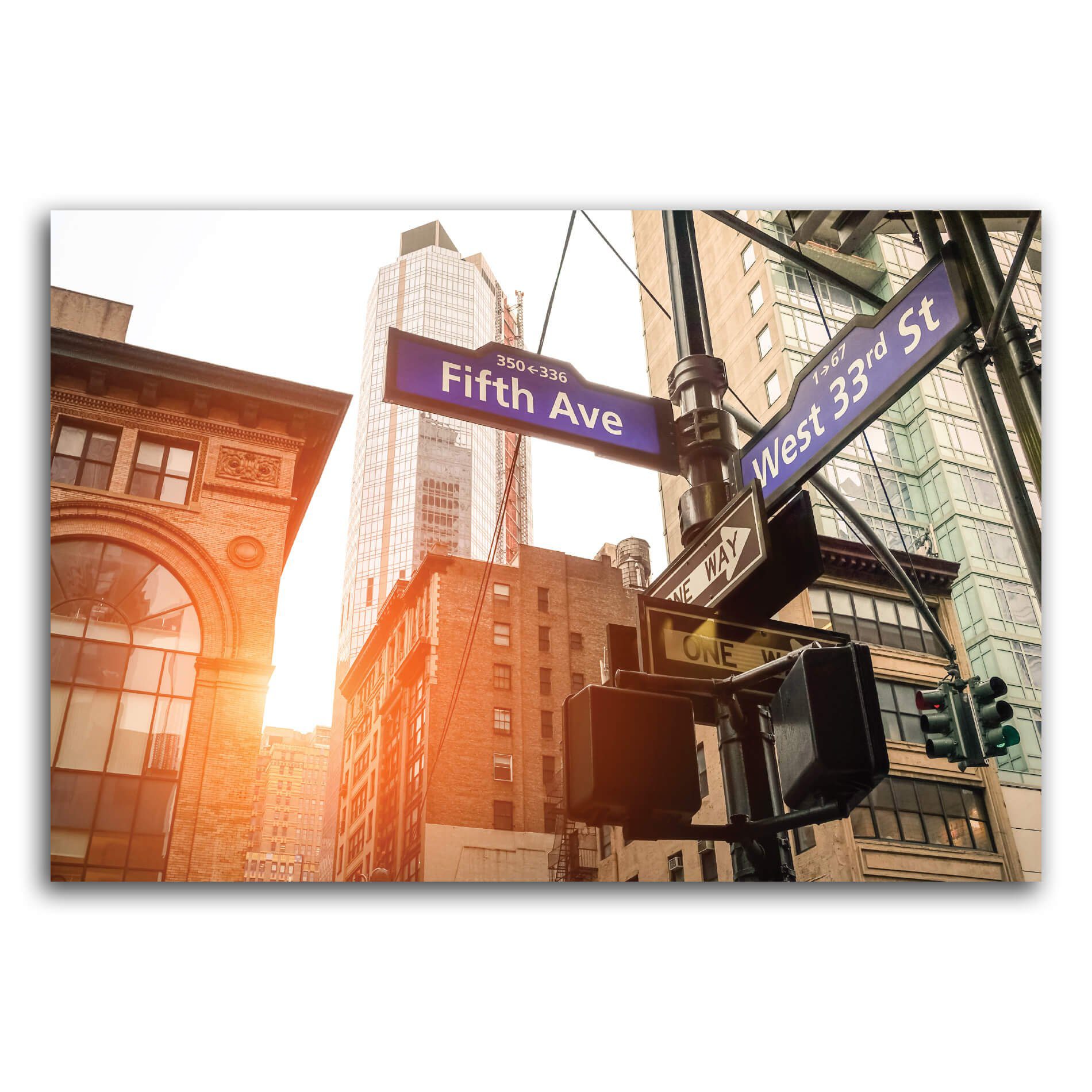 Placa Decorativa Foto New York Fifth Ave