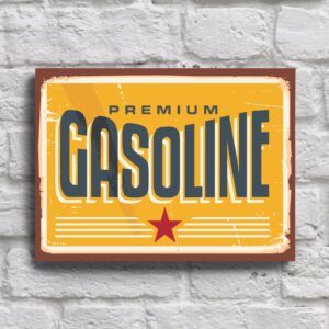 Placa Decorativa Vintage Carros Posto Gasoline