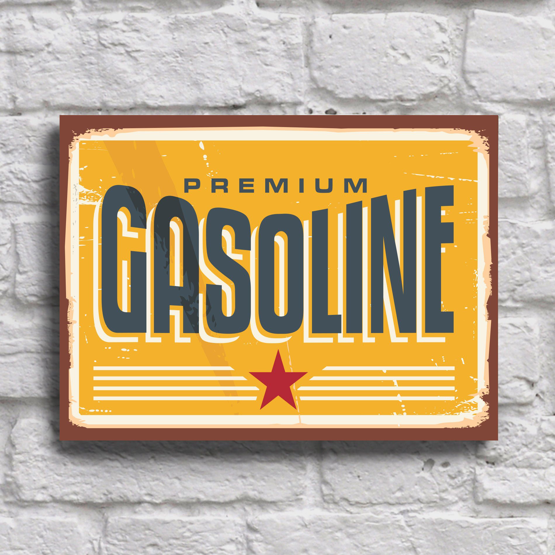 Placa Decorativa Vintage Carros Posto Gasoline