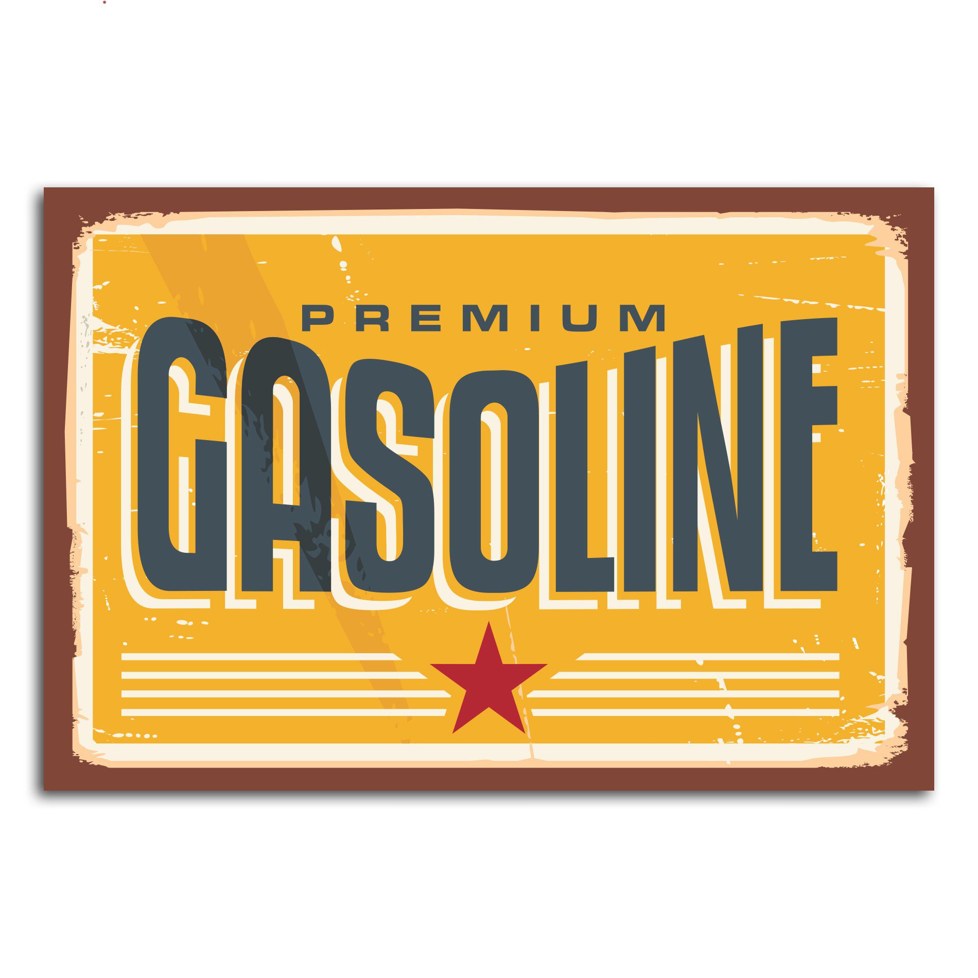 Placa Decorativa Vintage Carros Posto Gasoline