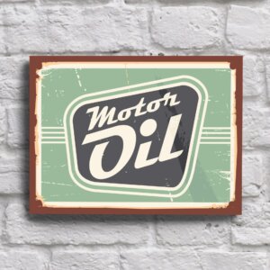 Placa Decorativa Vintage Carros Posto Oil