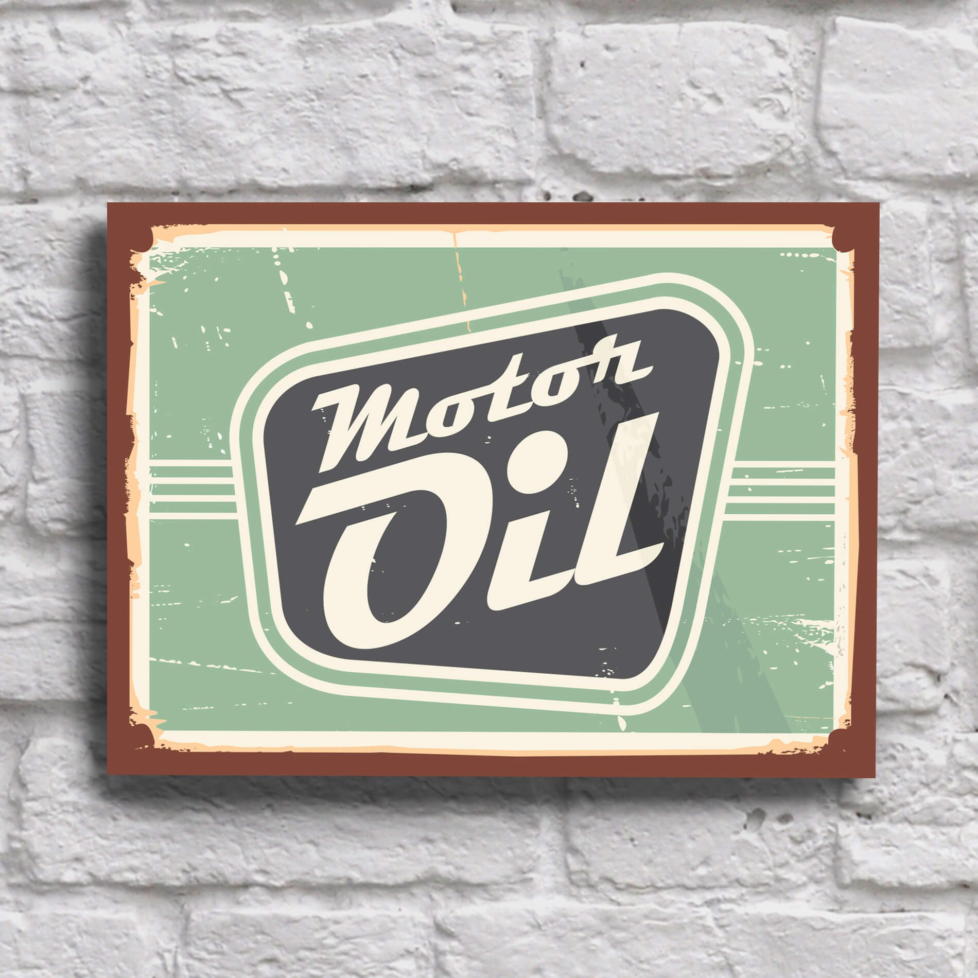 Placa Decorativa Vintage Carros Posto Oil