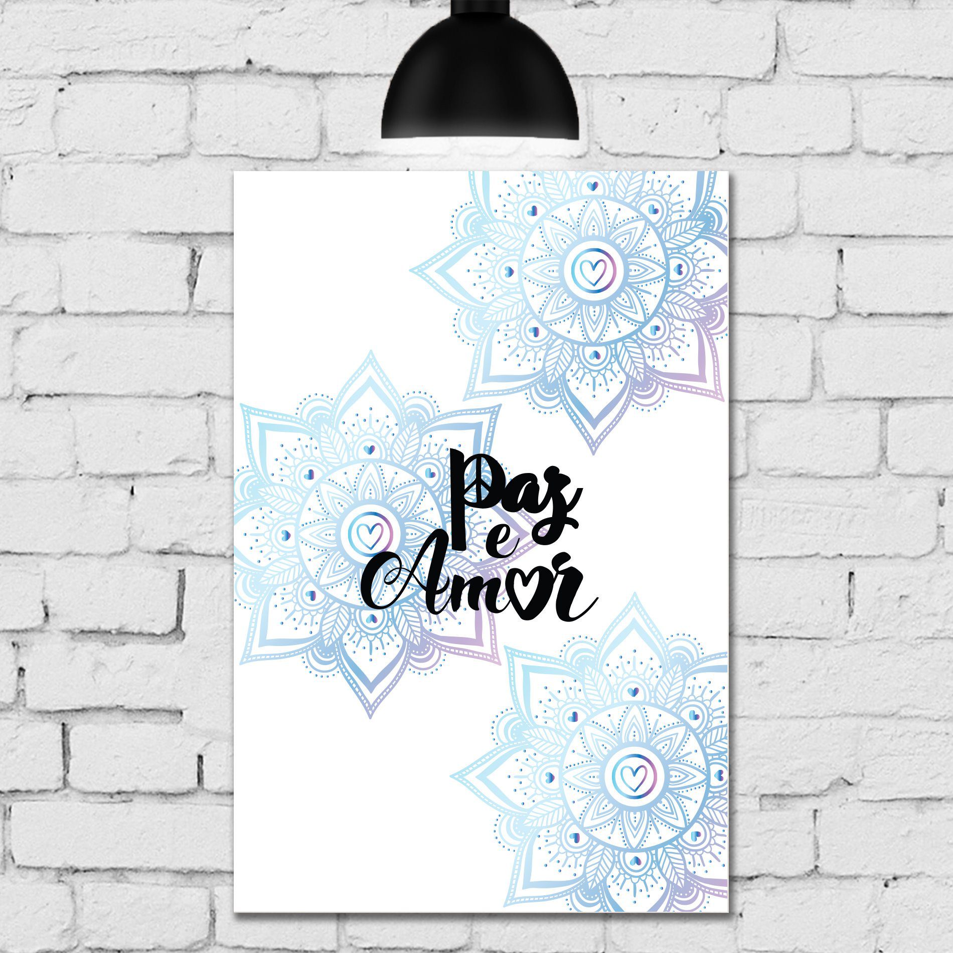 Placa Decorativa MDF Paz e Amor