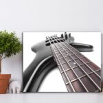 Placa Decorativa MDF Música Guitarra Preta 20x30cm