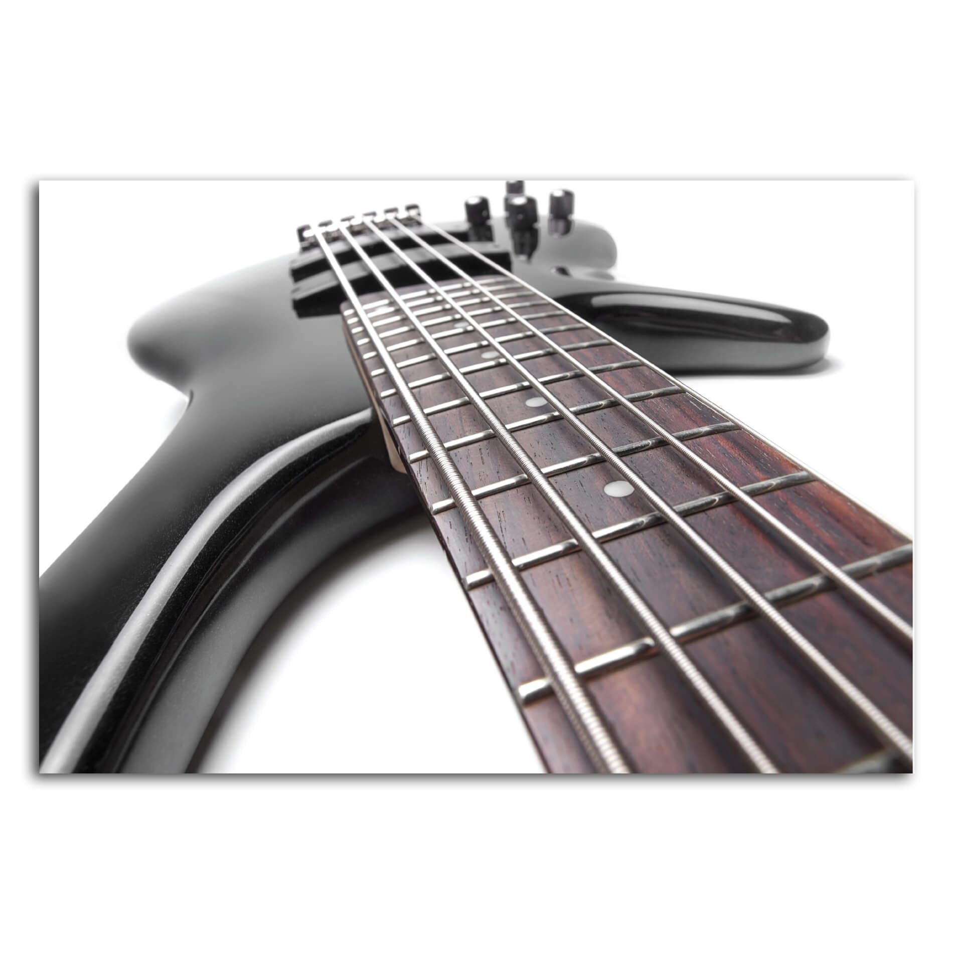 Placa Decorativa MDF Música Guitarra Preta 30x40cm