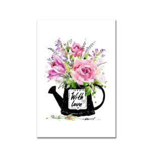 Placa Decorativa MDF Regador Aquarela