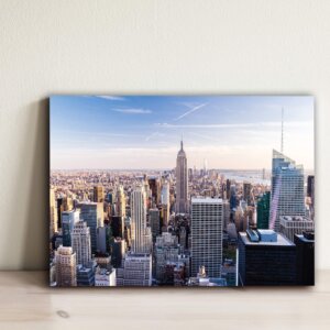 Placa Decorativa Foto New York Aereo