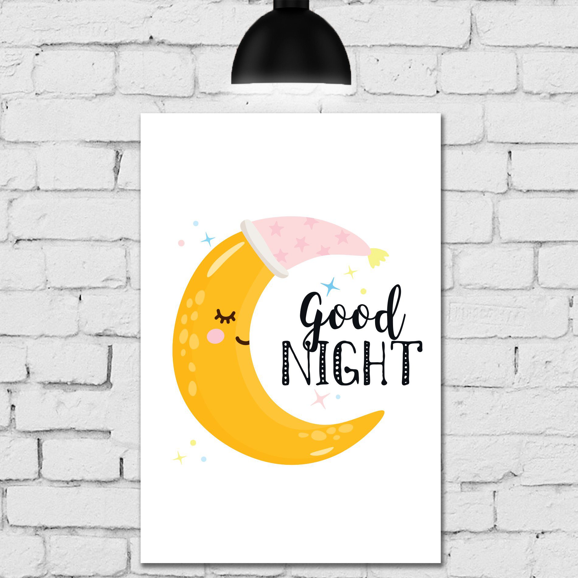 Placa Decorativa para Quarto de Bebê Soneca Kit 4un 30x40cm