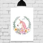 Placa Decorativa MDF Unicornio