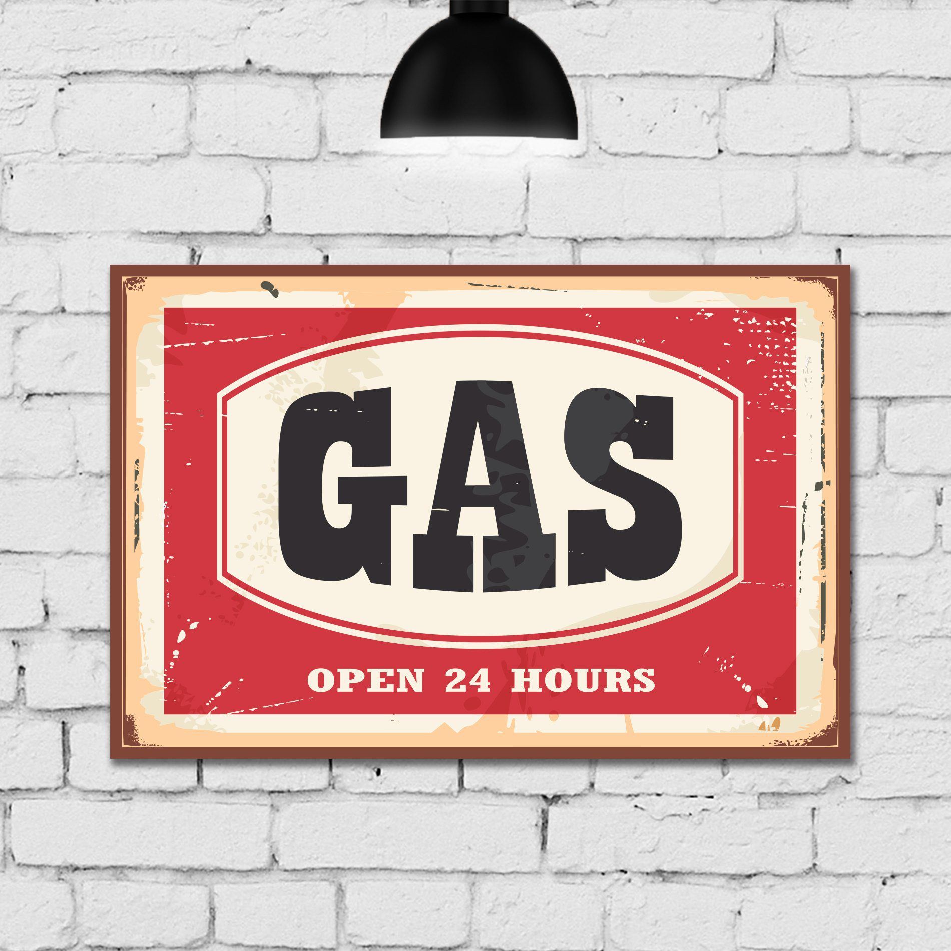 Placa Decorativa Vintage Carros Gasolina