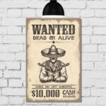 Placa Decorativa MDF Wanted