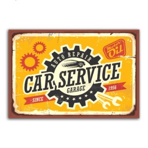 Placa Decorativa Vintage Carros Car Service
