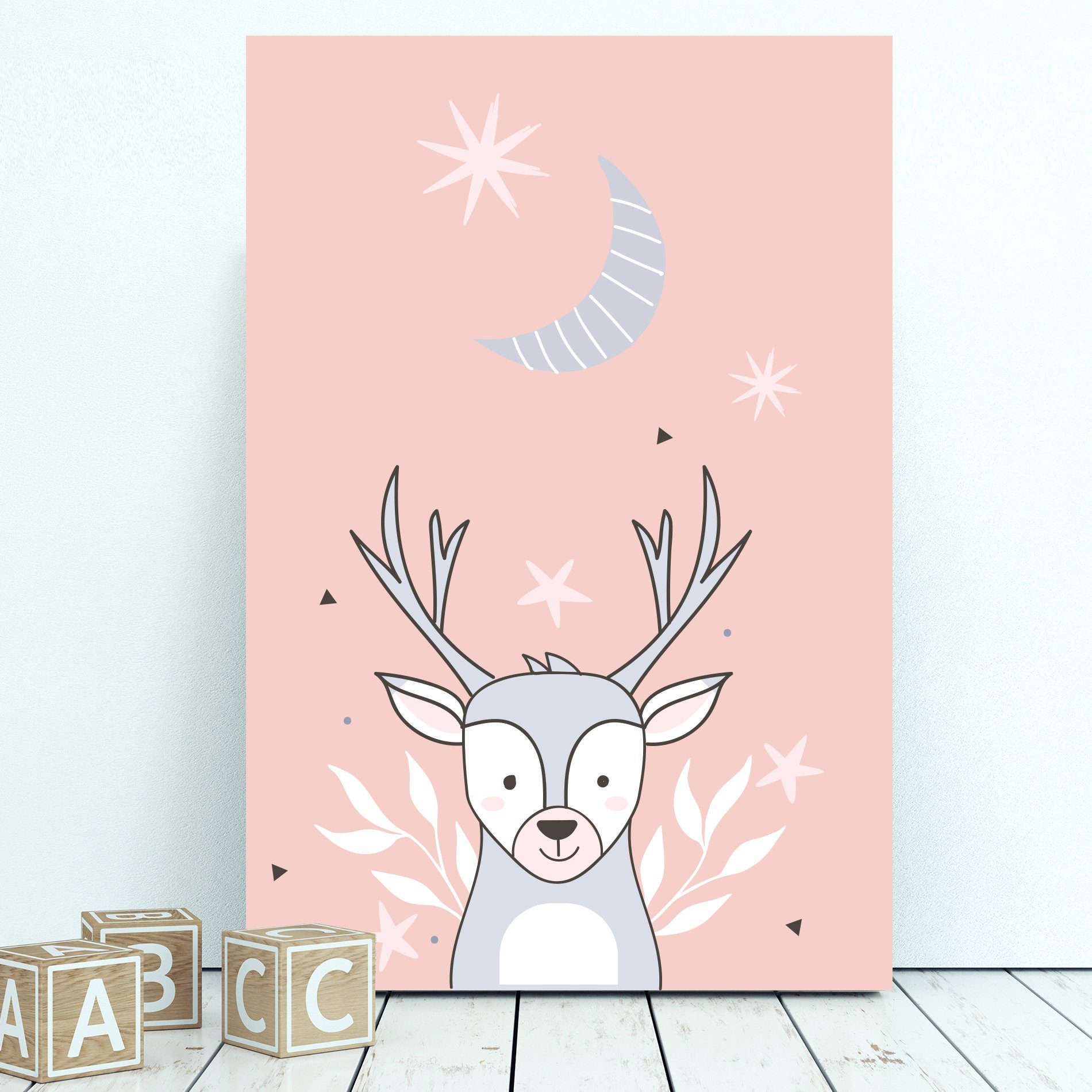 Placa Decorativa MDF Infantil Alce 20x30cm