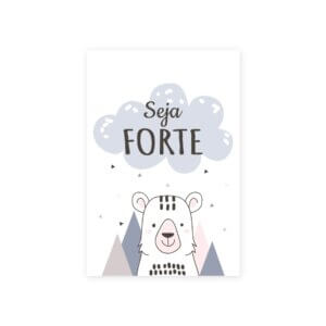 Placa Decoração Escandinava MDF Ursinho 20x30cm