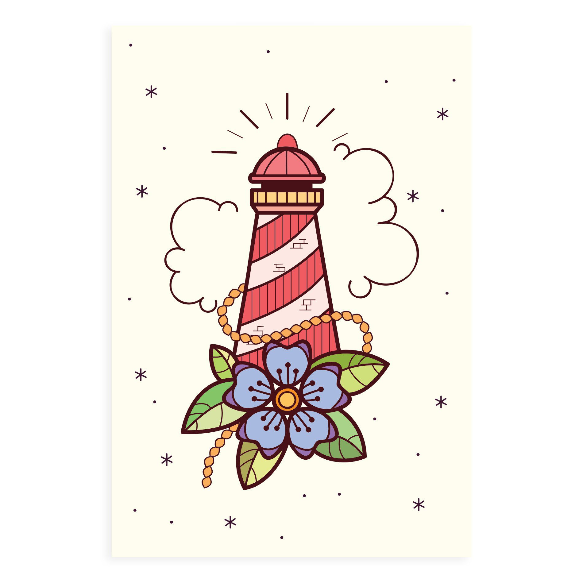 Placa Decorativa Vintage MDF Marinha Farol 30x40cm