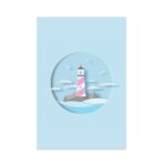 Placa Decorativa Farol Praia Infantil 20x30cm