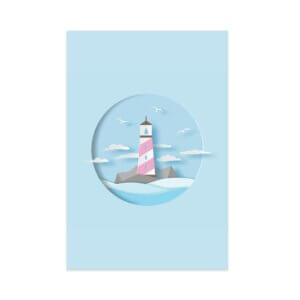 Placa Decorativa Farol Praia Infantil 20x30cm,Placa Decorativa Farol Praia Infantil 20x30cm