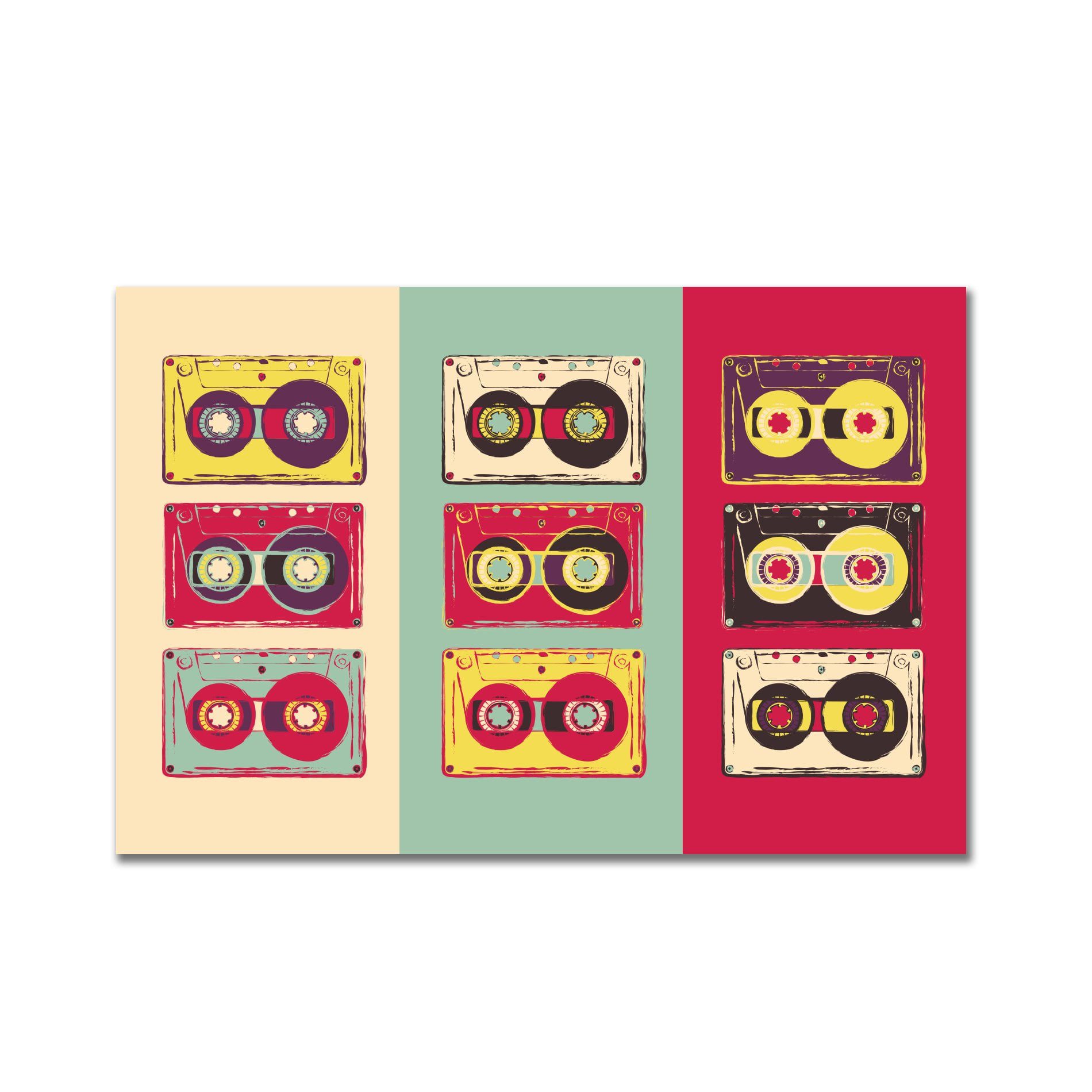 Placa Decorativa MDF Vintage Fitas K7