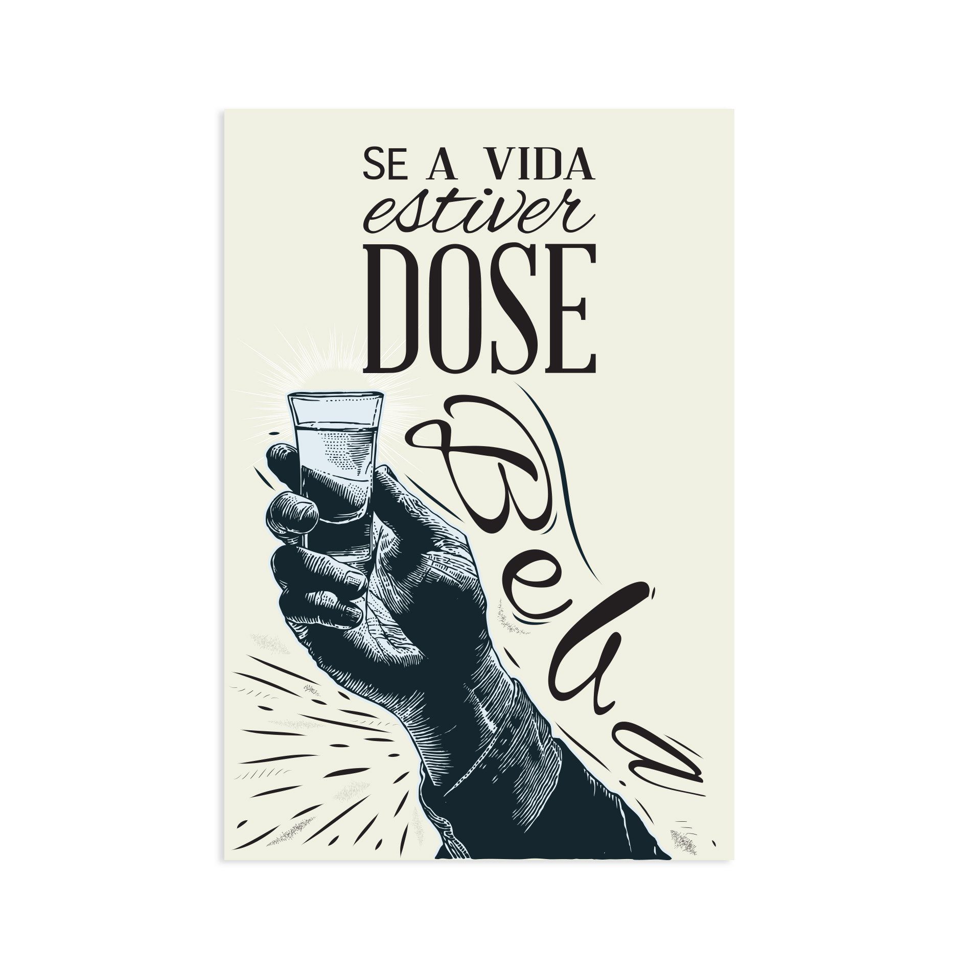 Placa Decorativa Frase Boteco Dose 20x30cm
