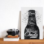 Placa Decorativa Frase Boteco Garrafa 20x30cm