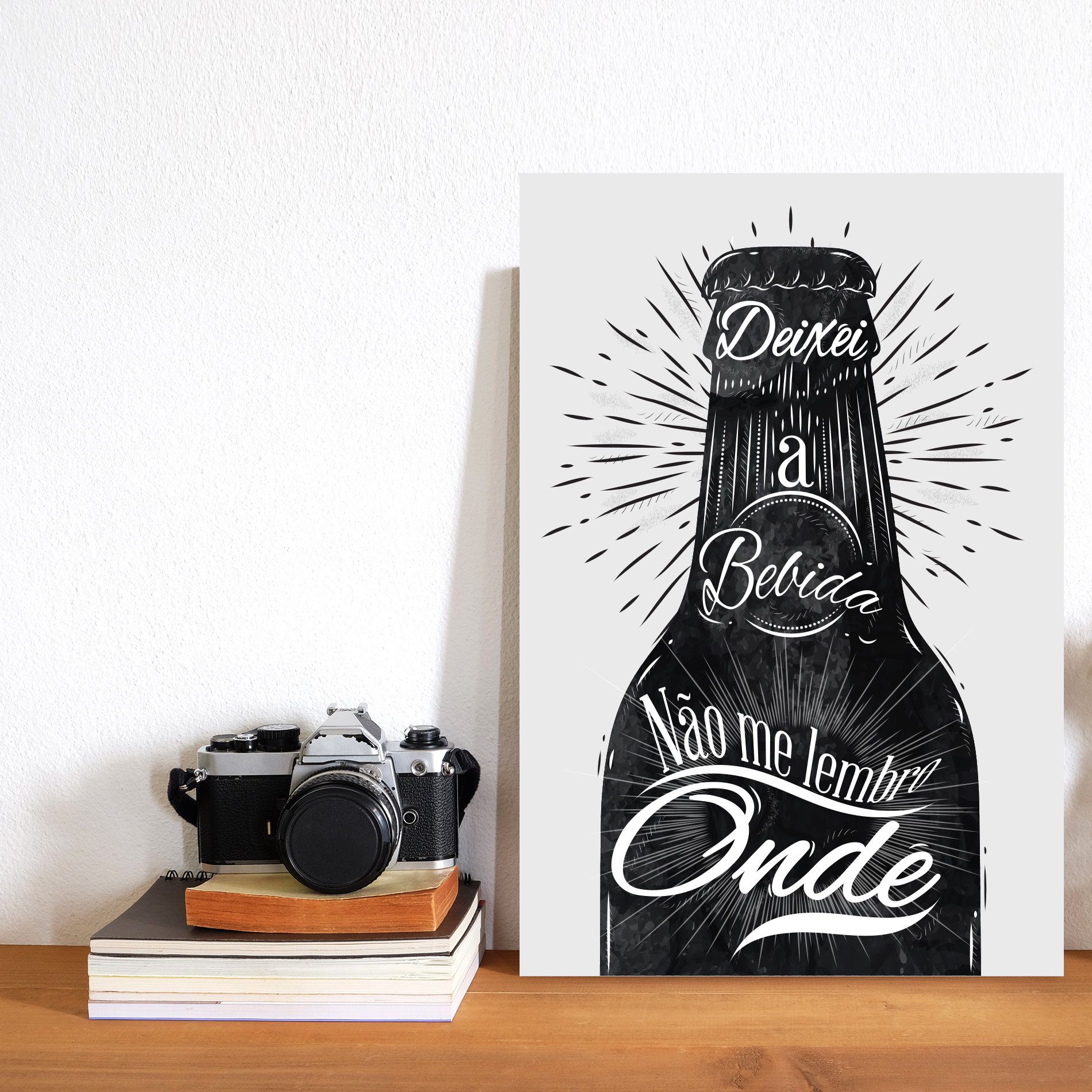 Placa Decorativa Frase Boteco Garrafa