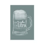 Placa Decorativa Frase Boteco Litro Aberto 20x30cm