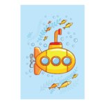 Placa Decorativa MDF Infantil Fundo do Mar Submarino 30x40cm