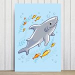 Placa Decorativa Infantil Shark Tubarão 20x30cm