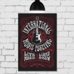 Placa Decorativa MDF Poster Rock 30x40
