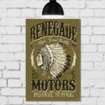 Placa Decorativa MDF Vintage Índio 30x40