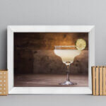 Quadro Cozinha Bebida Margarita 22x32cm Moldura Branca