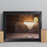 Quadro Cozinha Bebida Margarita 22x32cm Moldura Preta