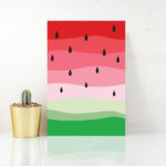 Placa Decorativa MDF Melancia Colorida 20x30cm