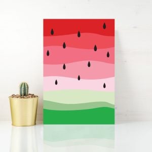 Placa Decorativa MDF Melancia Colorida 20x30cm