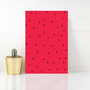 Placa Decorativa MDF Sementes Melancia 20x30cm