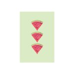 Placa Decorativa MDF Melancia Trio 20x30cm