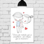 Placa Decorativa MDF Namorados Frase 30x40