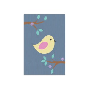 Placa Infantil Decorativa Pássaro 30x40cm