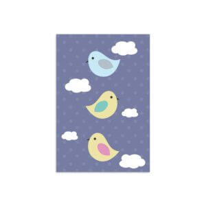 Placa Infantil Decorativa Pássaros 20x30cm