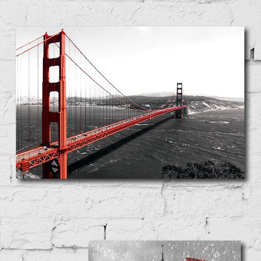 Kit Placa decorativa MDF Cidades em Detalhe Vermelho 20x30