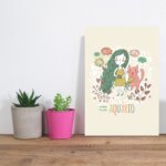 Placa Decorativa Signo Aquário 20x30cm