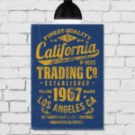 Placa Decorativa MDF Vintage Califórnia 30x40