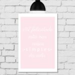 Placa Decorativa MDF Frase Coisas Simples 30x40cm